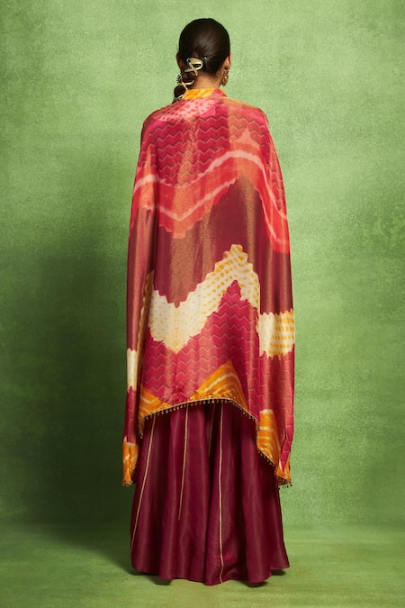 Vedika M Embroidered Kaftan Kurta & Sharara Set 