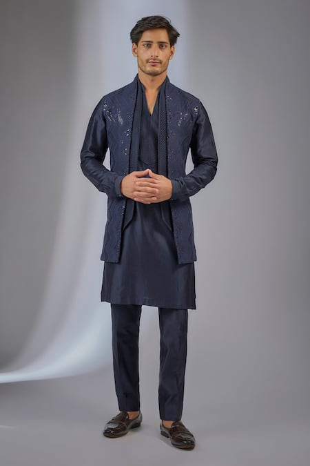 SALIL BHATIA Pracheen Mahal Embellished Bundi Kurta Set 