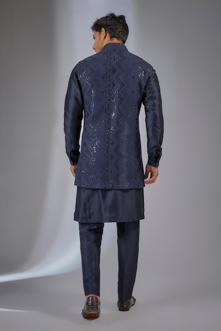 SALIL BHATIA Pracheen Mahal Embellished Bundi Kurta Set 