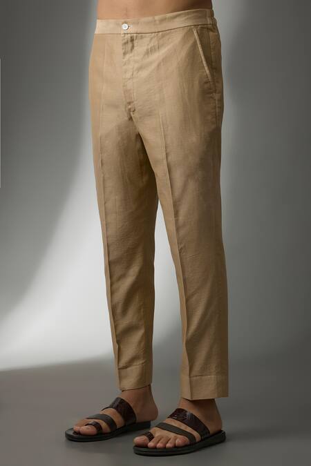 SALIL BHATIA Beige Silk, Silk, Zari, Mahal Antique Embellished Kurta Set Online at Aza Fashions SALIL BHATIA_Beige Silk, Silk, Zari, Mahal Antique Embellished Kurta Set _Online_at_Aza_Fashions