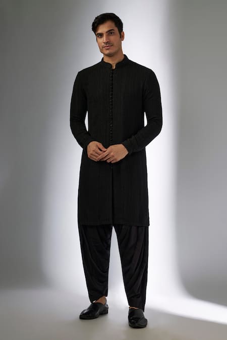 SALIL BHATIA Bel Boota Georgette Thread Work Kurta Set 