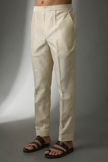 SALIL BHATIA Yellow Chanderi Silk Zari Neer Mahal Ombre Work Kurta Set Online at Aza Fashions SALIL BHATIA_Yellow Chanderi Silk Zari Neer Mahal Ombre Work Kurta Set _Online_at_Aza_Fashions