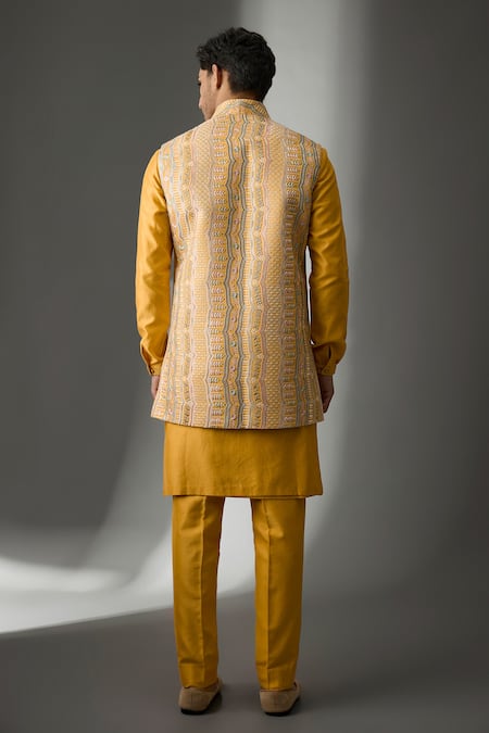 SALIL BHATIA Rang Mahal Embellished Long Bundi Kurta Set 