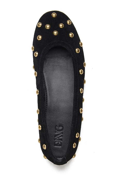 Shop_Dang Shoes_Black Candy Stud Embellished Ballet Flats _Online_at_Aza_Fashions