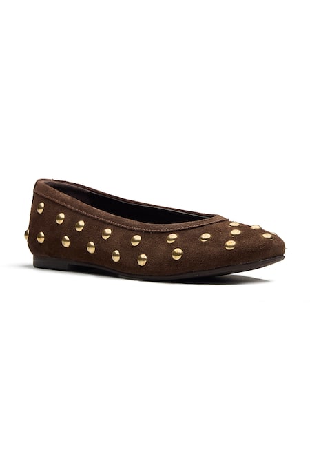 Dang Shoes Candy Studded Leather Ballet Flats 