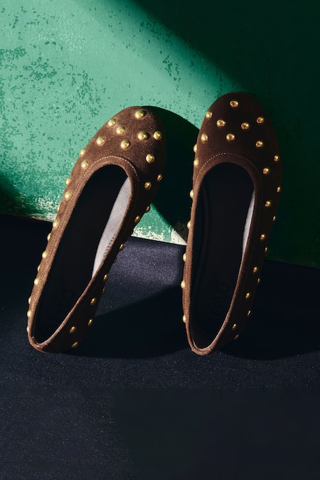 Dang Shoes Candy Studded Leather Ballet Flats 