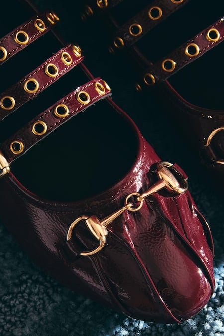 Dang Shoes Lucy Buckle Strap & Horsebit Detail Ballet Flats 