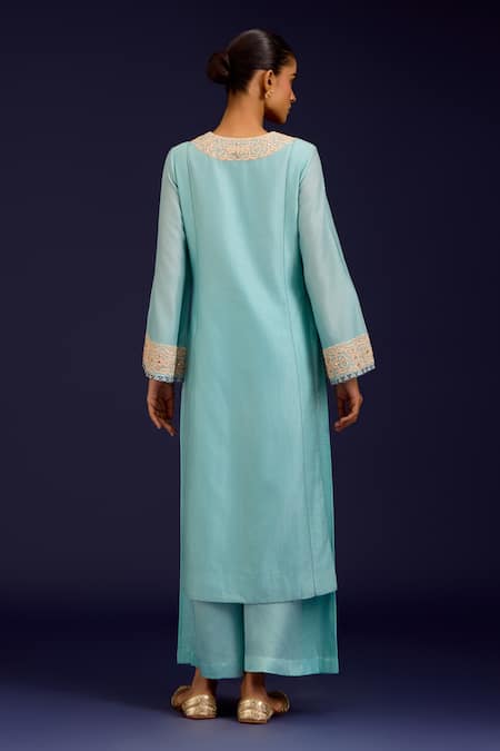 Devnaagri Silk Chanderi Kurta & Palazzo Set 