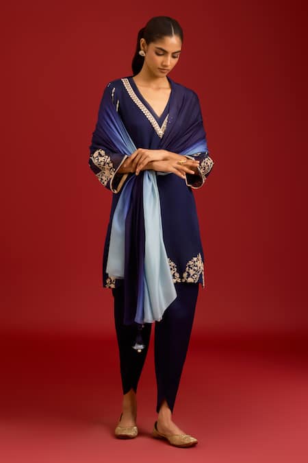 Devnaagri Mirror & Dori Embroidered Kurta Set 