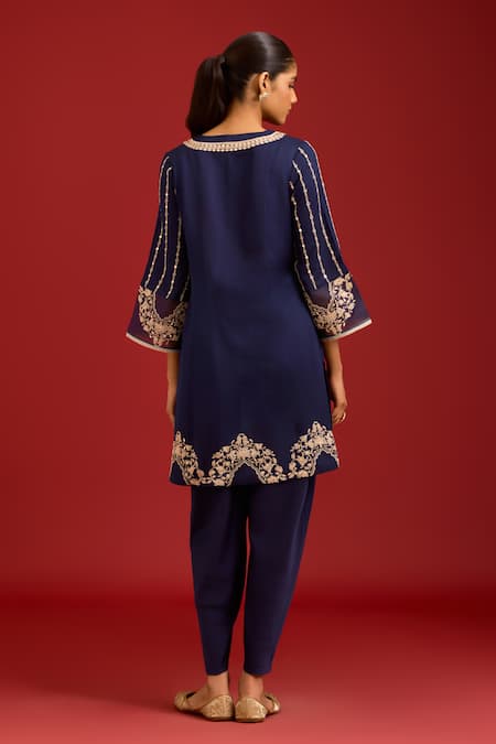 Devnaagri Mirror & Dori Embroidered Kurta Set 