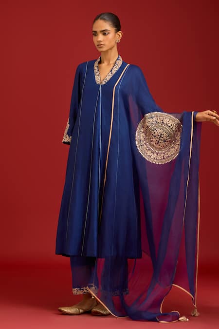 Devnaagri Mirror & Dori Embroidered Kurta Set 
