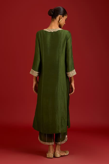 Devnaagri Mirror & Dori Embroidered Kurta Set 