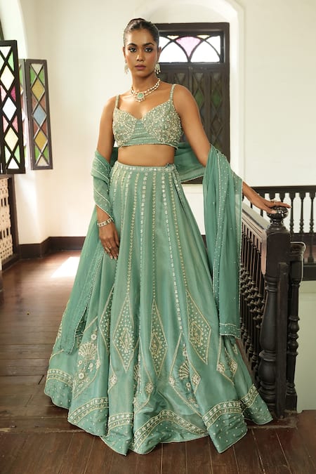 Enamour By Radha Zari Embroidered Lehenga Set 
