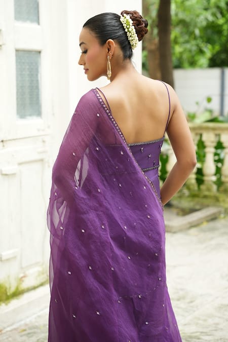 Enamour By Radha Tonal Floral Embroidered Kurta Sharara Set 