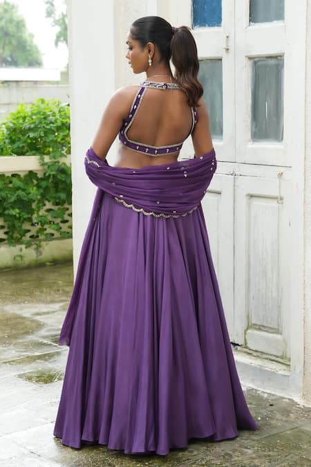 Enamour By Radha Floral Embroidered Blouse Lehenga Set 