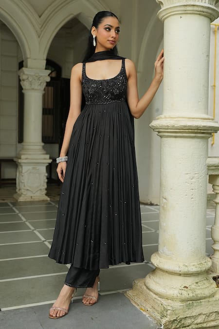 Enamour By Radha Tonal Embroidered Anarkali Set 