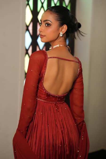 Enamour By Radha Tonal Embroidered Anarkali Set 