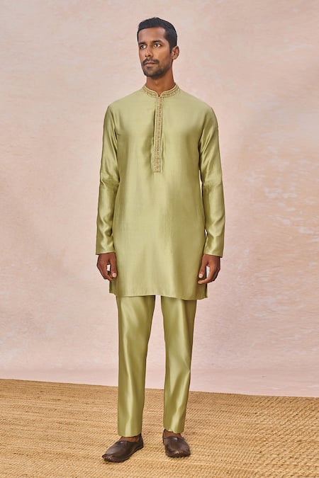 Buy_Masaba_Mint Silk Embroidery, Sequins Jaise Koi Sapna Embellished Sherwani Set 