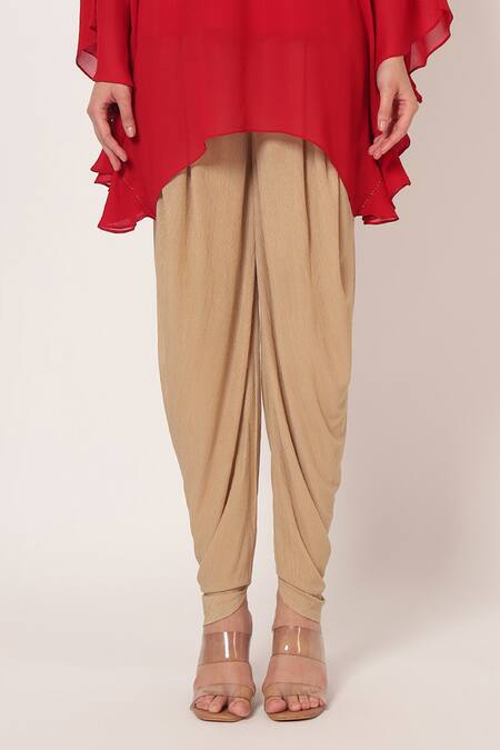 Buy Namrata Joshipura Red Georgette Embroidery, Beads Round Neck Timeless Bloom Frill Tunic Online at Aza Fashions Buy_Namrata Joshipura_Red Georgette Embroidery, Beads Round Neck Timeless Bloom Frill Tunic _Online_at_Aza_Fashions