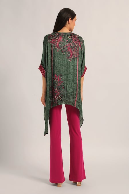 Namrata Joshipura Paisely Crinkle Handkerchief Tunic 