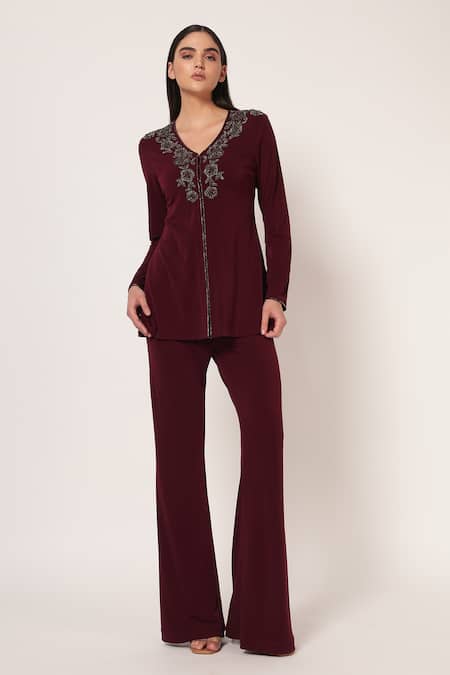 Namrata Joshipura Marielle Front Open Top With Pant 