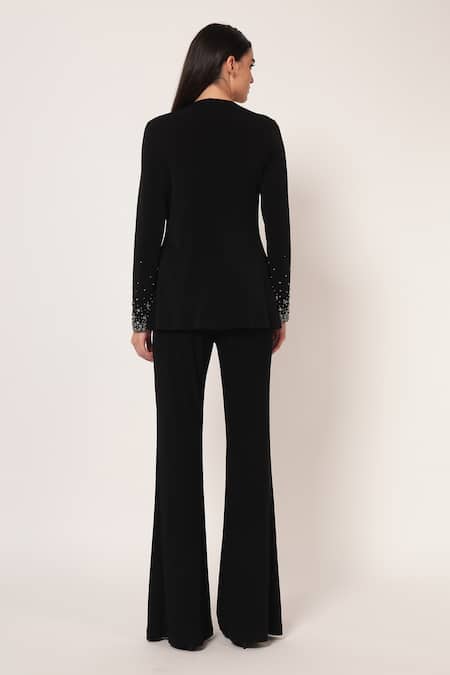 Namrata Joshipura Silver Dust Front Open Top With Pant 