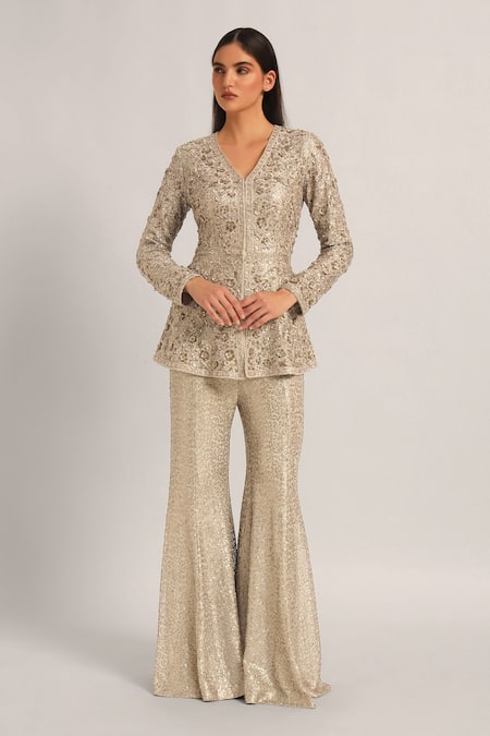 Namrata Joshipura Amara Long Peplum With Sharara 