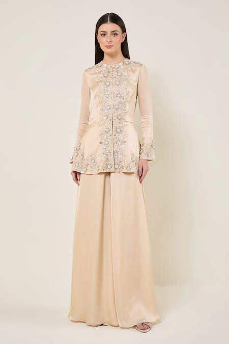 Namrata Joshipura Amara Peplum Top With Sharara Pant 