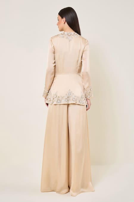 Namrata Joshipura Amara Peplum Top With Sharara Pant 