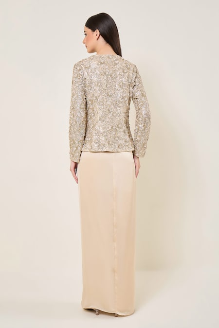 Namrata Joshipura Amara Embroidered Jacket With Draped Skirt 