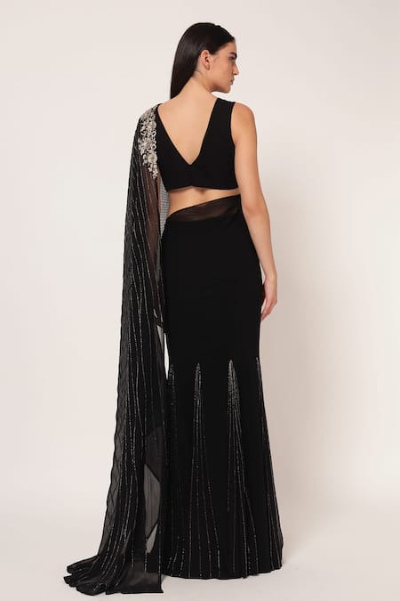 Namrata Joshipura Timeless Bloom Godet Pre-Draped Saree With Blouse 