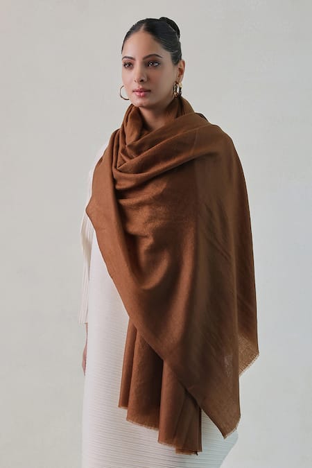 SHAZA Gazala Plain Cashmere Shawl 