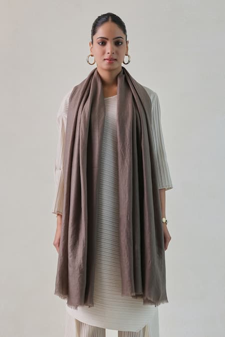 SHAZA Gazala Cashmere Solid Shawl 