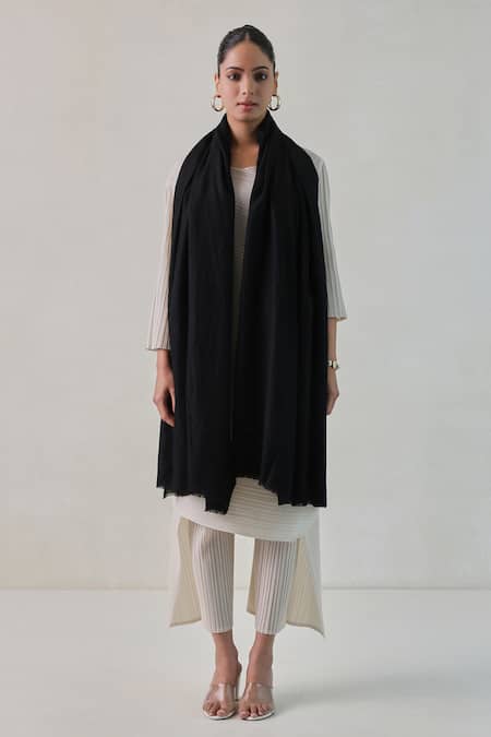 SHAZA Gazala Cashmere Solid Shawl 