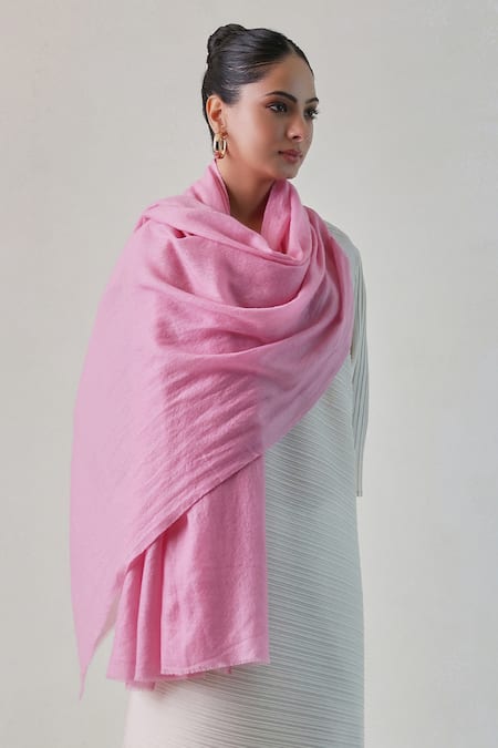 SHAZA Gazala Cashmere Solid Shawl 