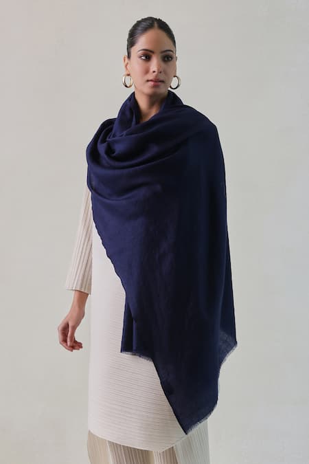 SHAZA Gazala Solid Cashmere Shawl 