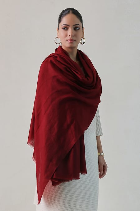 SHAZA Gazala Cashmere Solid Shawl 