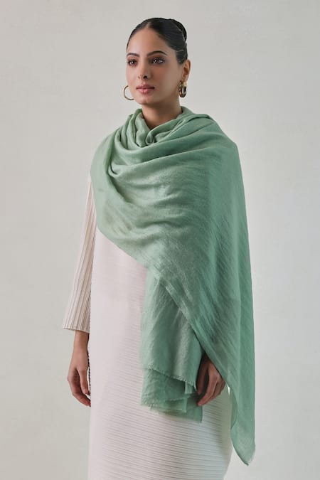 SHAZA Gazala Solid Cashmere Shawl 