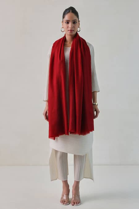 SHAZA Gazala Solid Cashmere Shawl 