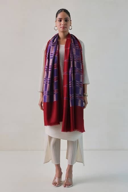 SHAZA Nadira Ekkat Pattern Pashmina Stole