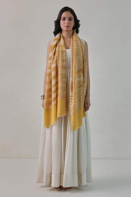 SHAZA Nusrat Handwoven Pashmina Embroidered Stole 