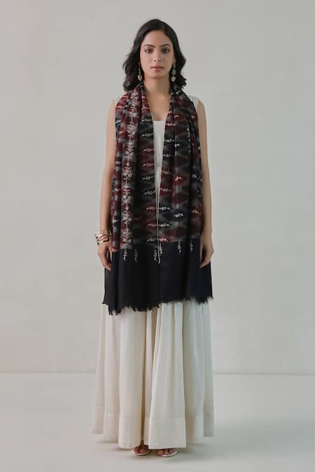 SHAZA Nusrat Handwoven Needlework Embroidered Stole 