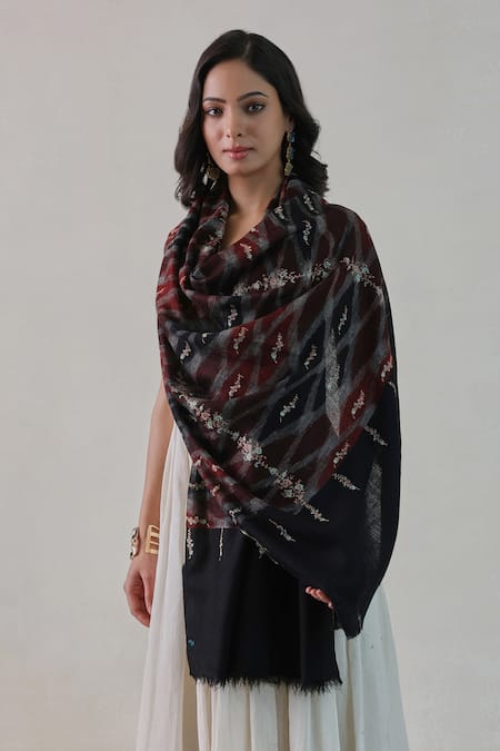 SHAZA Nusrat Handwoven Needlework Embroidered Stole 