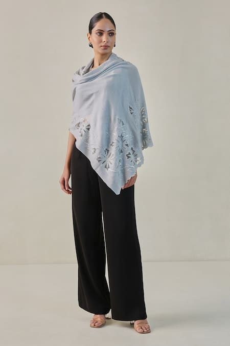 SHAZA Moira Vineyard Zaywar Cutwork Stole 