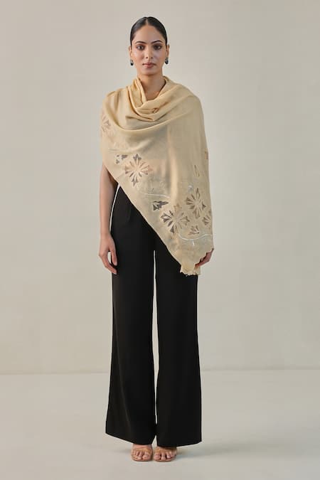 SHAZA Moira Vineyard Zaywar Pashmina Stole 