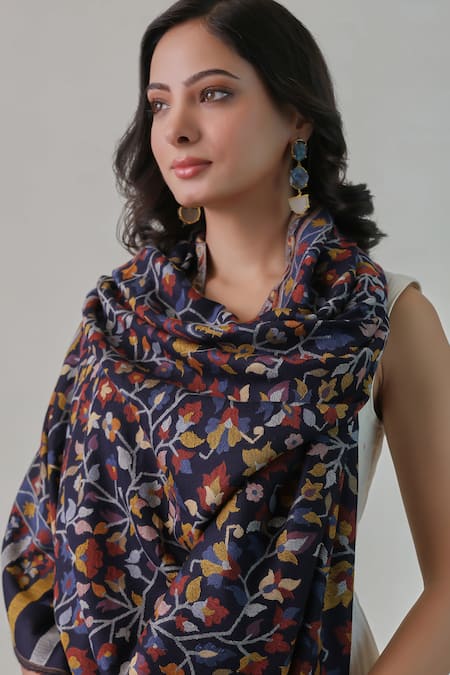 SHAZA Kani Paisley Motifs Shawl 