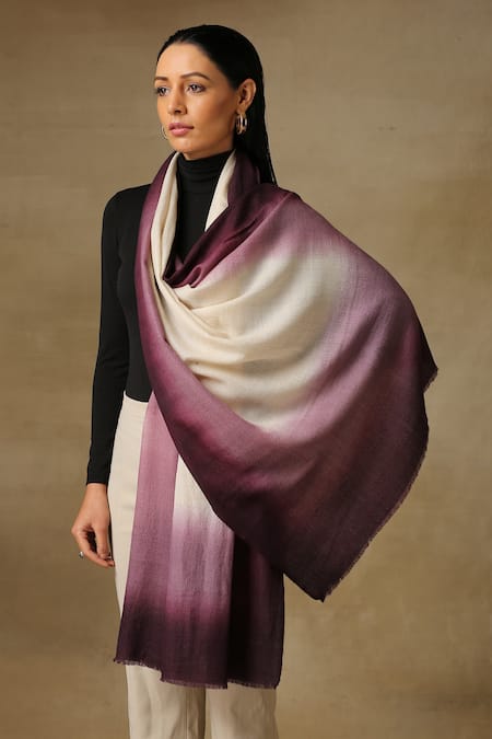 SHAZA Saya Ombre Hand Painted Pashmina Stole 