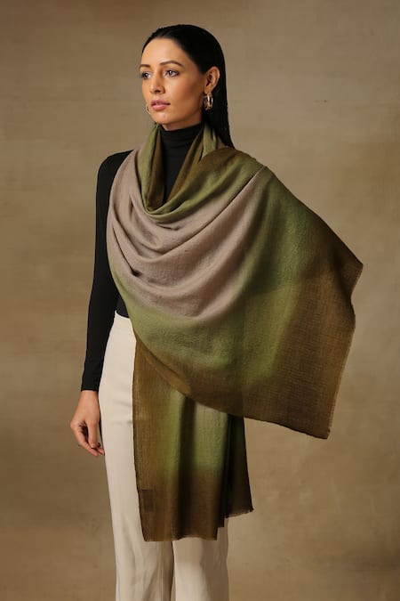 SHAZA Saya Ombre Hand Painted Pashmina Stole 