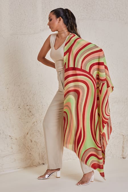 SHAZA Disruption Hand Painted Stole 