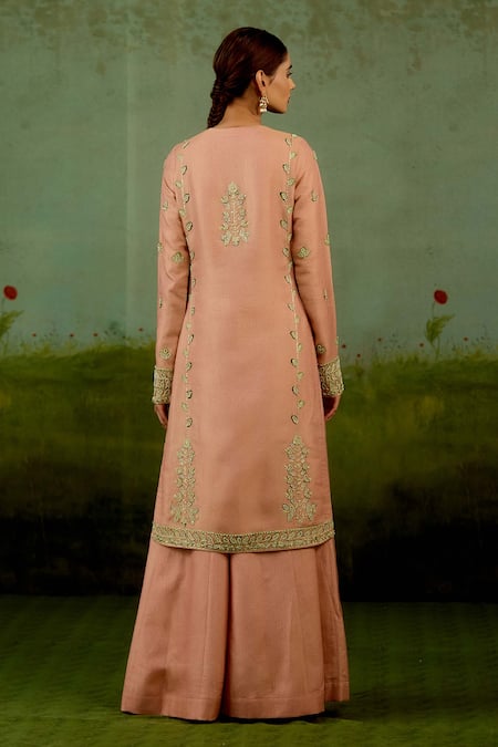Shyam Narayan Prasad Zardozi Embroidered Kurta Sharara Set 
